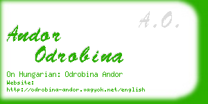 andor odrobina business card